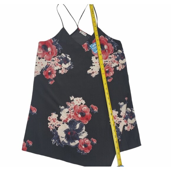 Free People Black Crepe Floral Faux Wrap Dress XSMALL - Picture 12 of 13